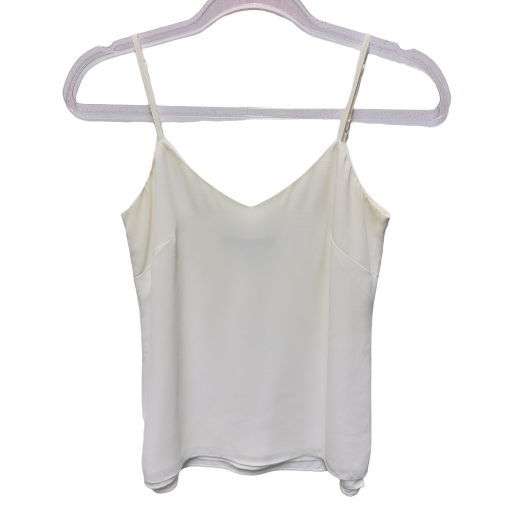 Tuxedo Silky Chiffon Layered Cami Tank Top Blouse